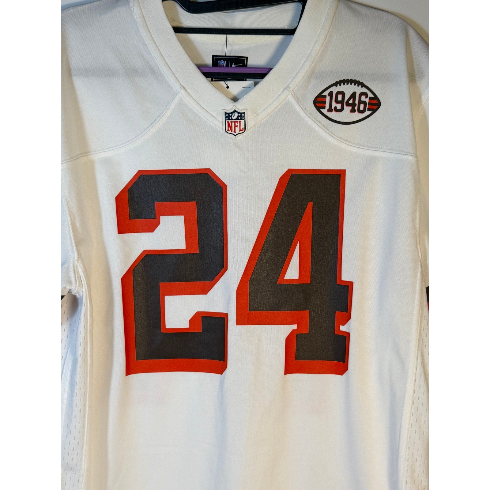 Nike Cleveland Browns #24 NFL White Game Jersey Youth L 14-16 NWT