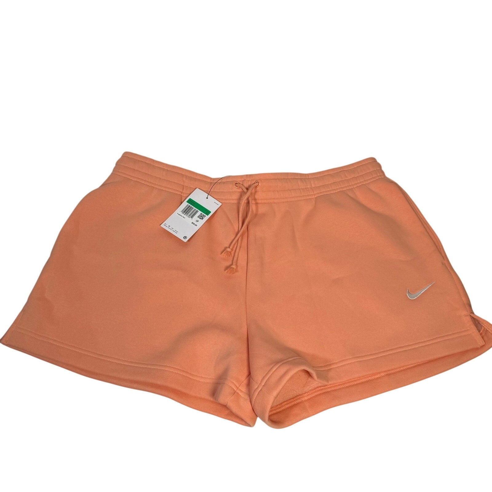 Nike Women’s Fleece Drawstring Shorts Peach Orange Size XL