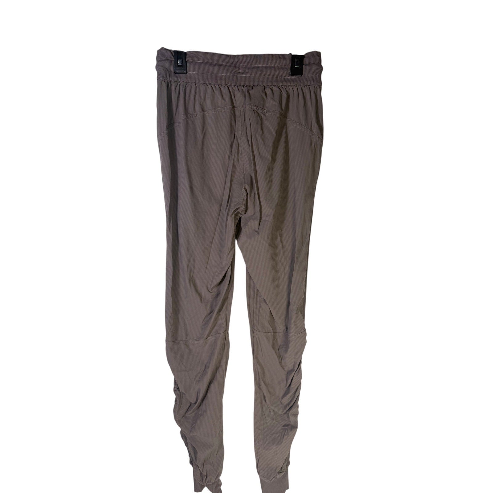 Women’s High-Rise Ruched Tapered Pants Taupe Gray Size 4 Preowned
