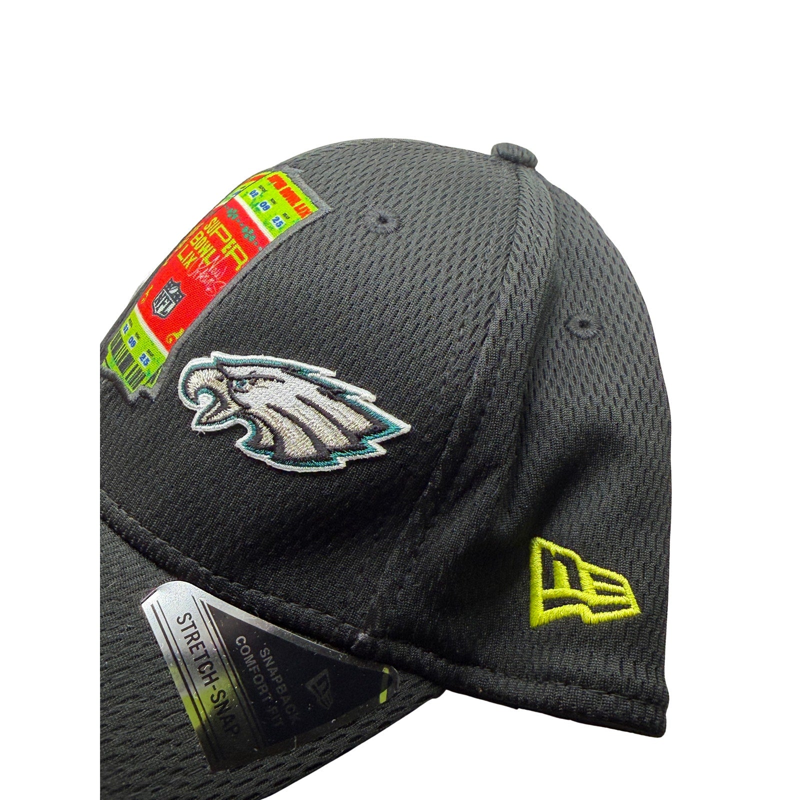 New Era Super Bowl LIX Chiefs Eagles 9FORTY Stretch-Snap Hat Black NWT