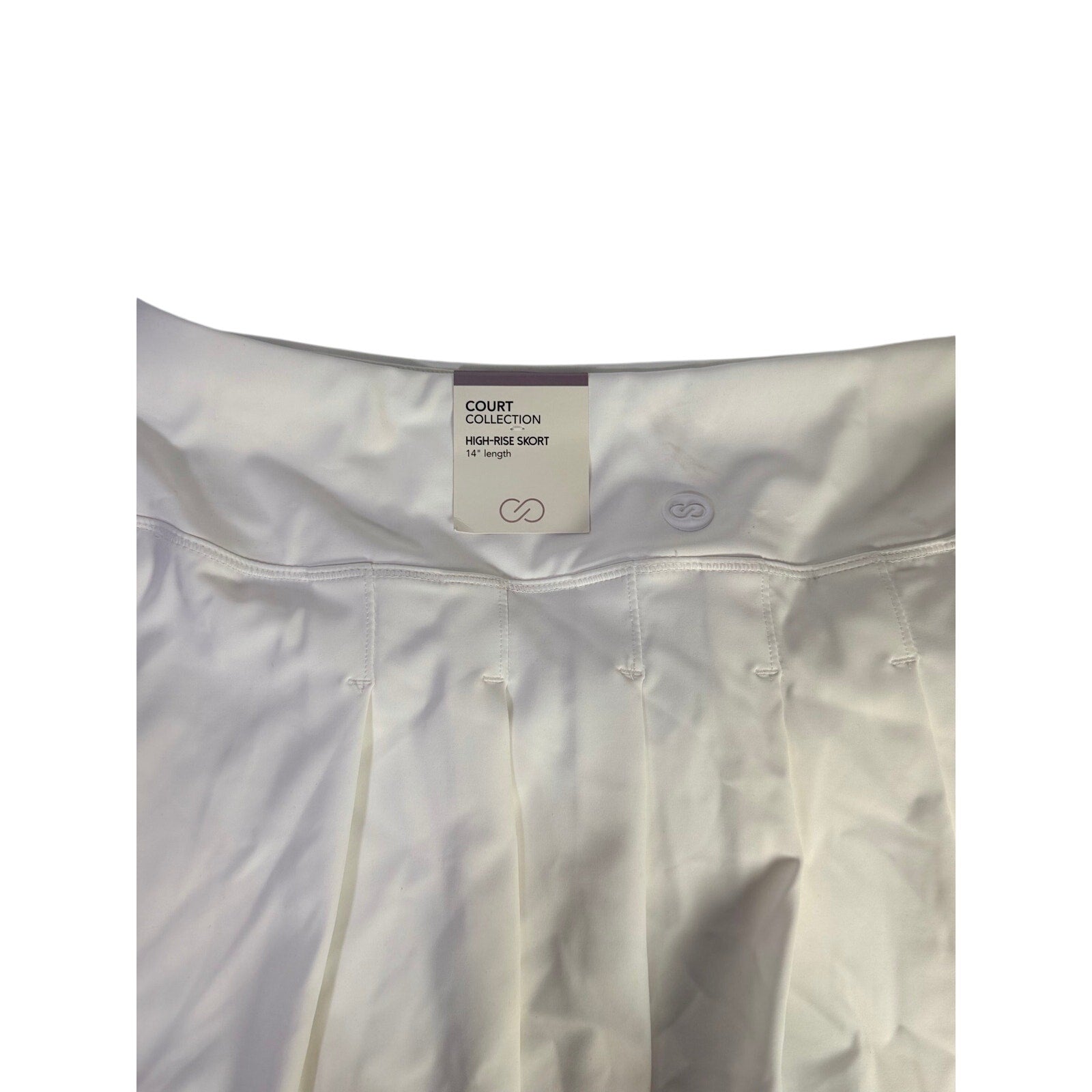 CALIA Women’s Court Collection High-Rise Skort 14” White Size XL