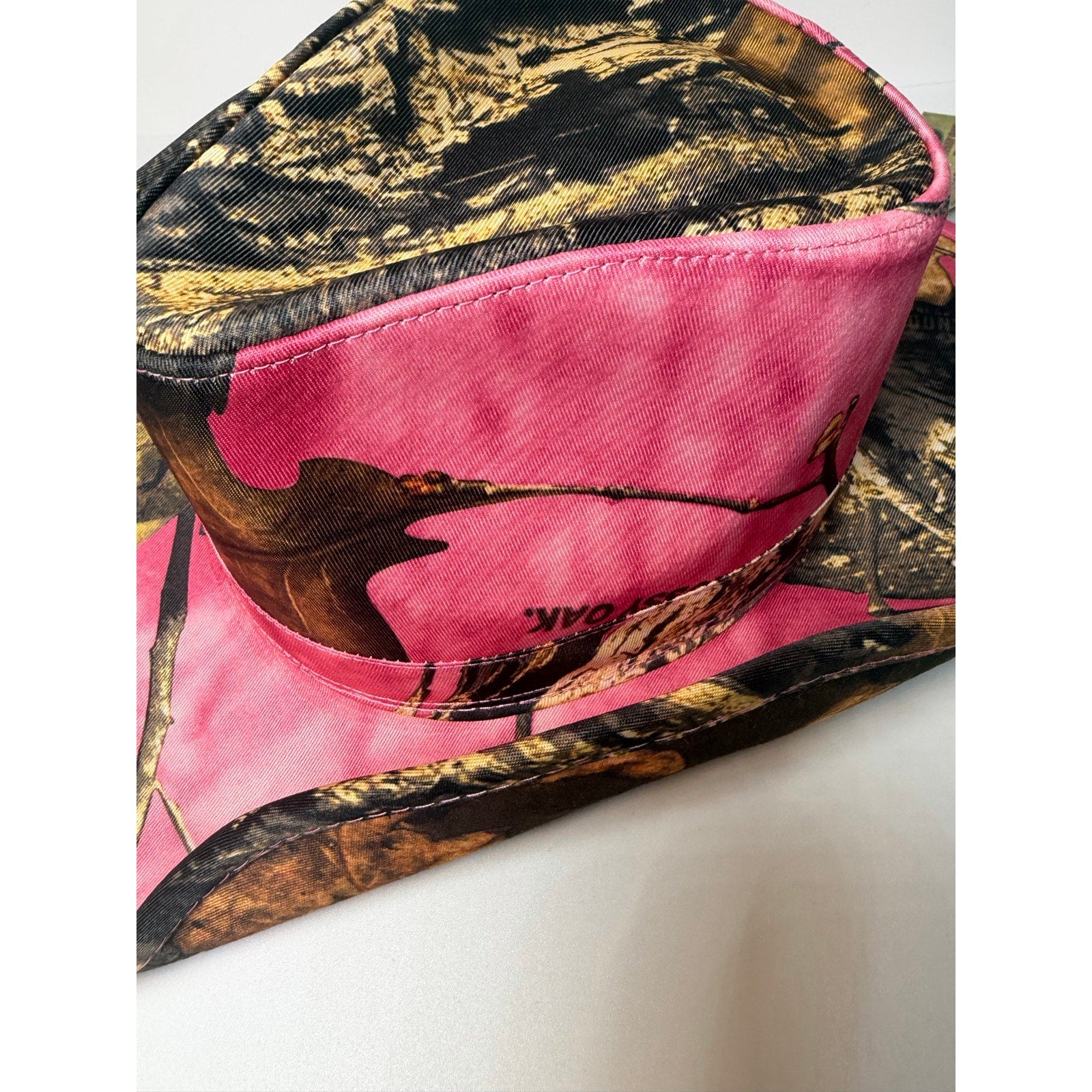 Peter Grimm Mossy Oak Women’s Pink Camo Western Cowboy Hat Snap-Up Brim