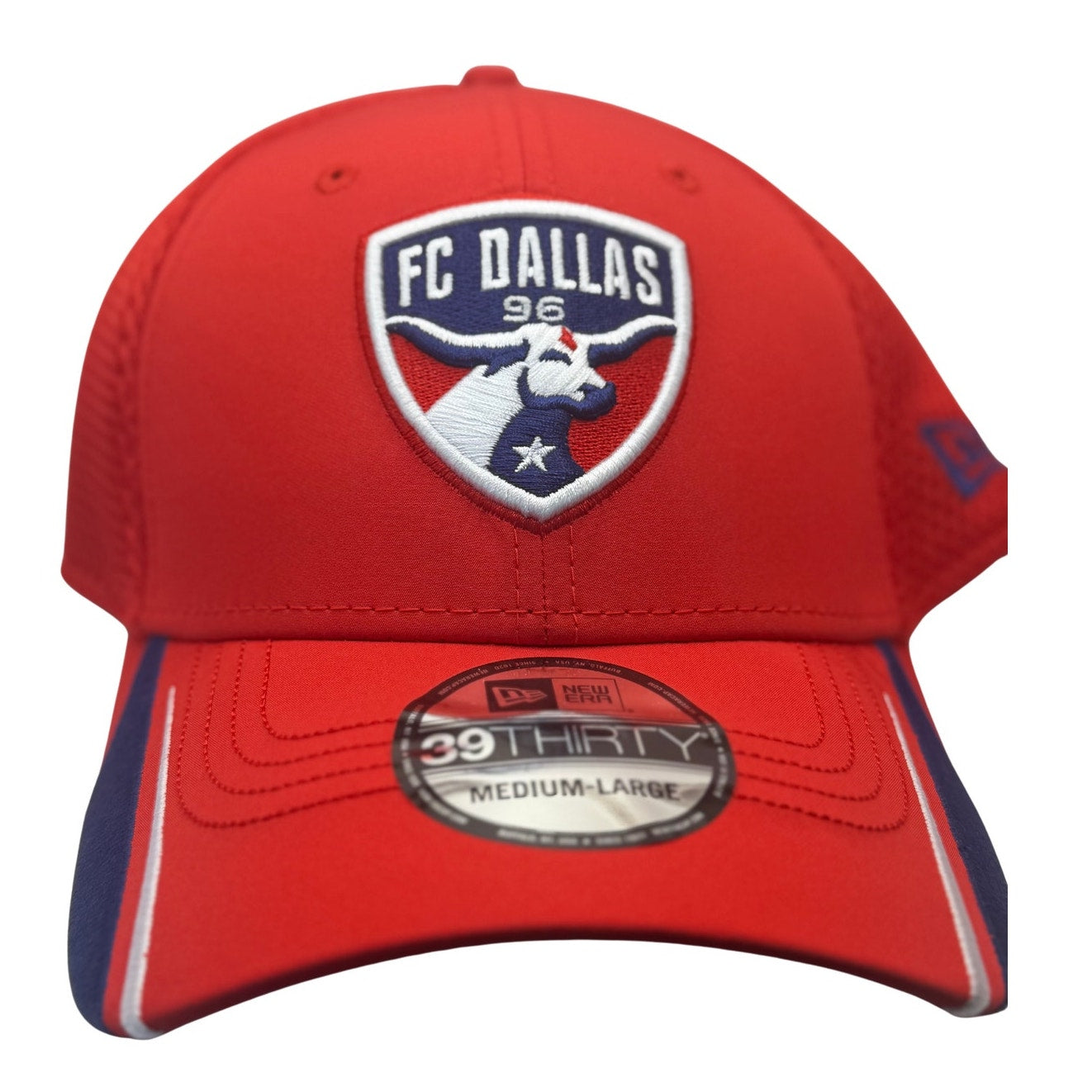 New Era FC Dallas 39THIRTY Stretch Fit Hat Red Medium-Large MLS