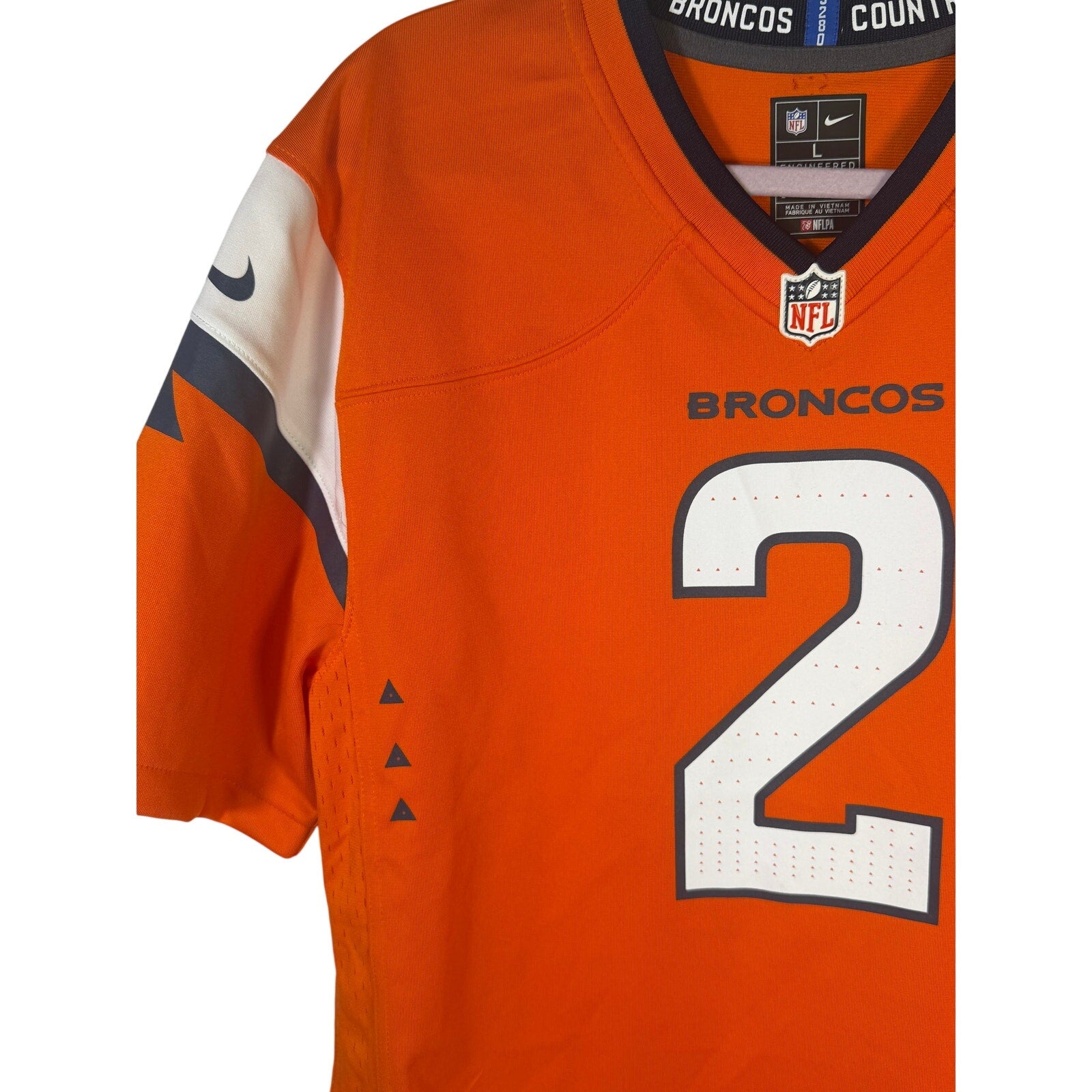 Nike Youth Denver Broncos Patrick Surtain II #2 Game Jersey Orange Size L NWT