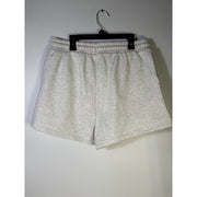 WILO The Label Women’s Fleece Jog Shorts White Marle Size Small NWT