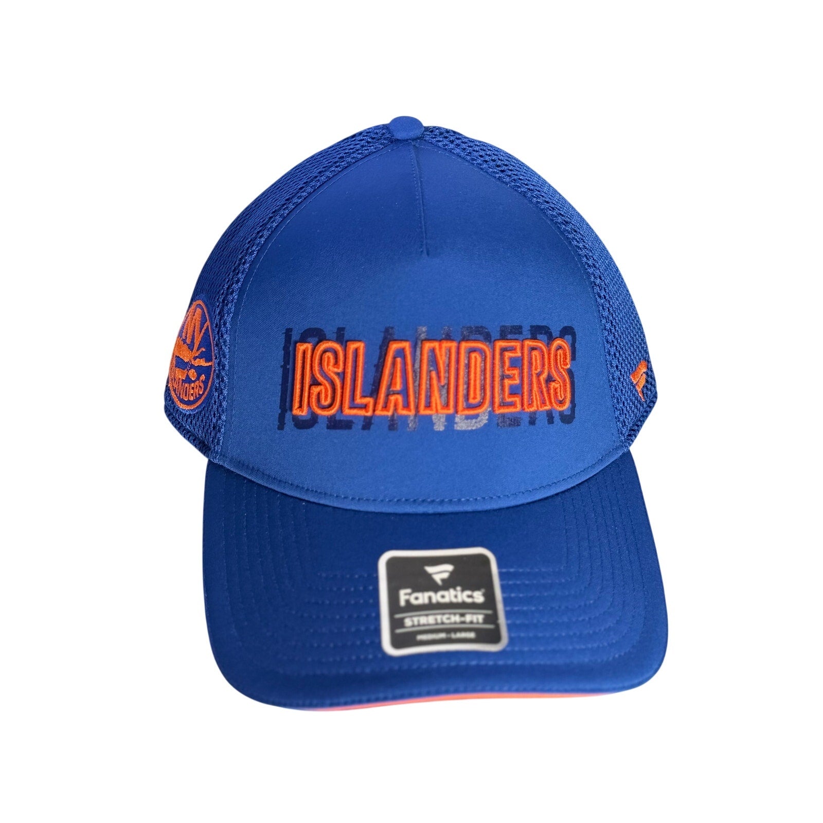 Fanatics New York Islanders NHL Stretch Fit Mesh Hat Blue Medium/Large NWT
