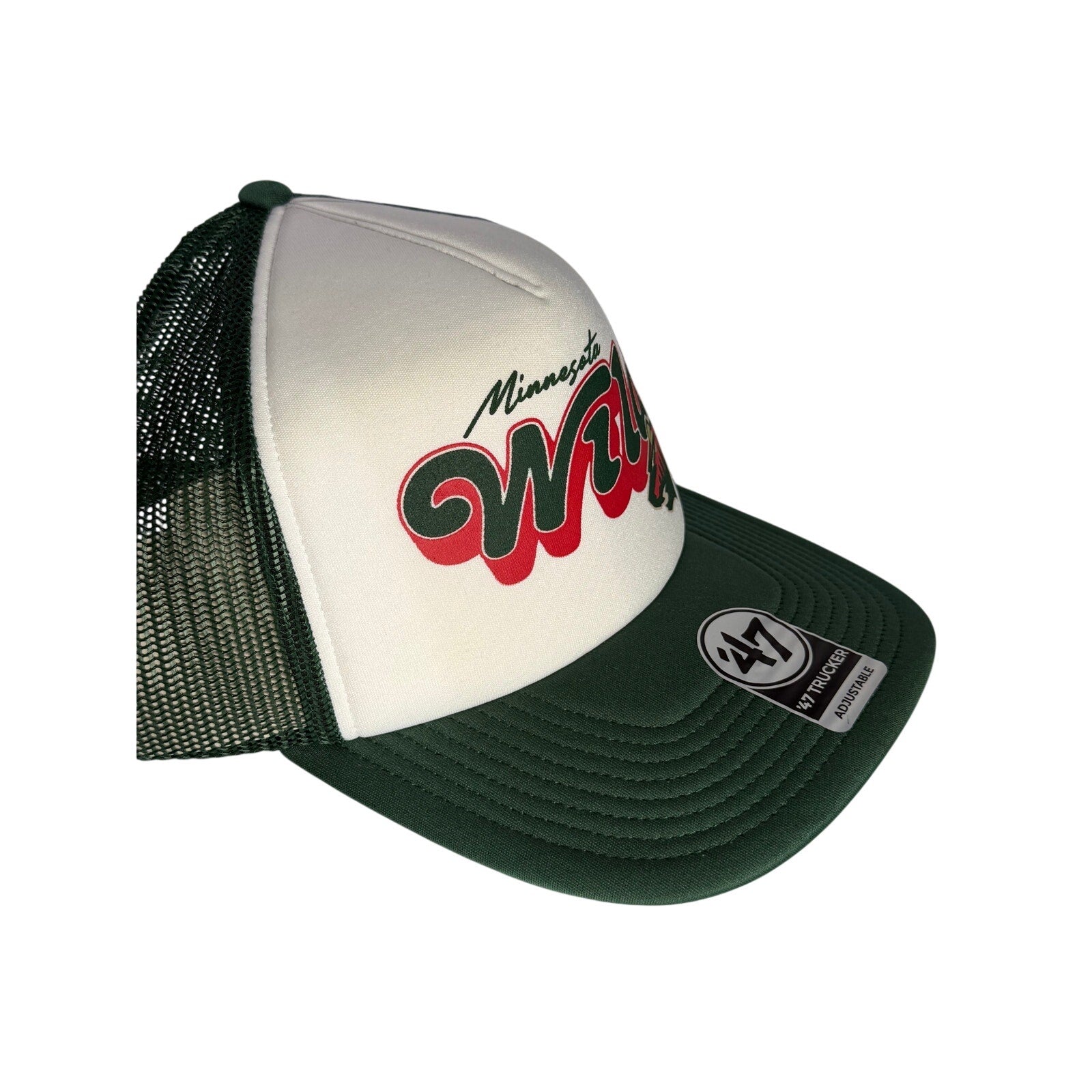 47 Minnesota Wild Trucker Adjustable Hat Green White NHL NWT Adult Cap