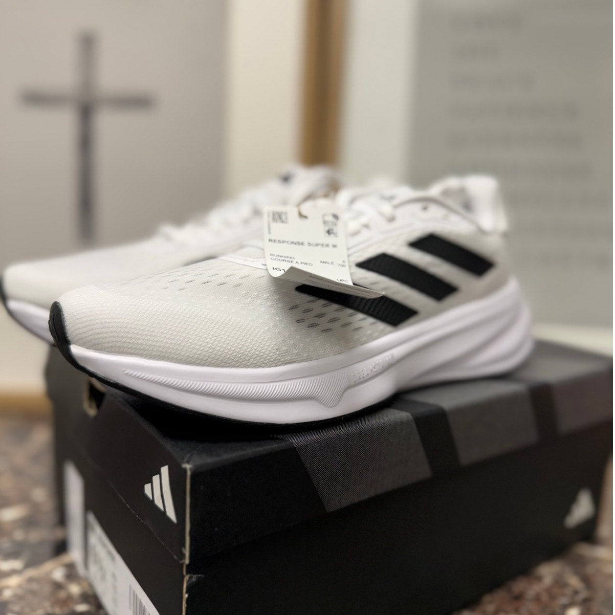 Adidas Response Super Running Shoes – White / Black / Halo Silver – Women’s Size 7.5