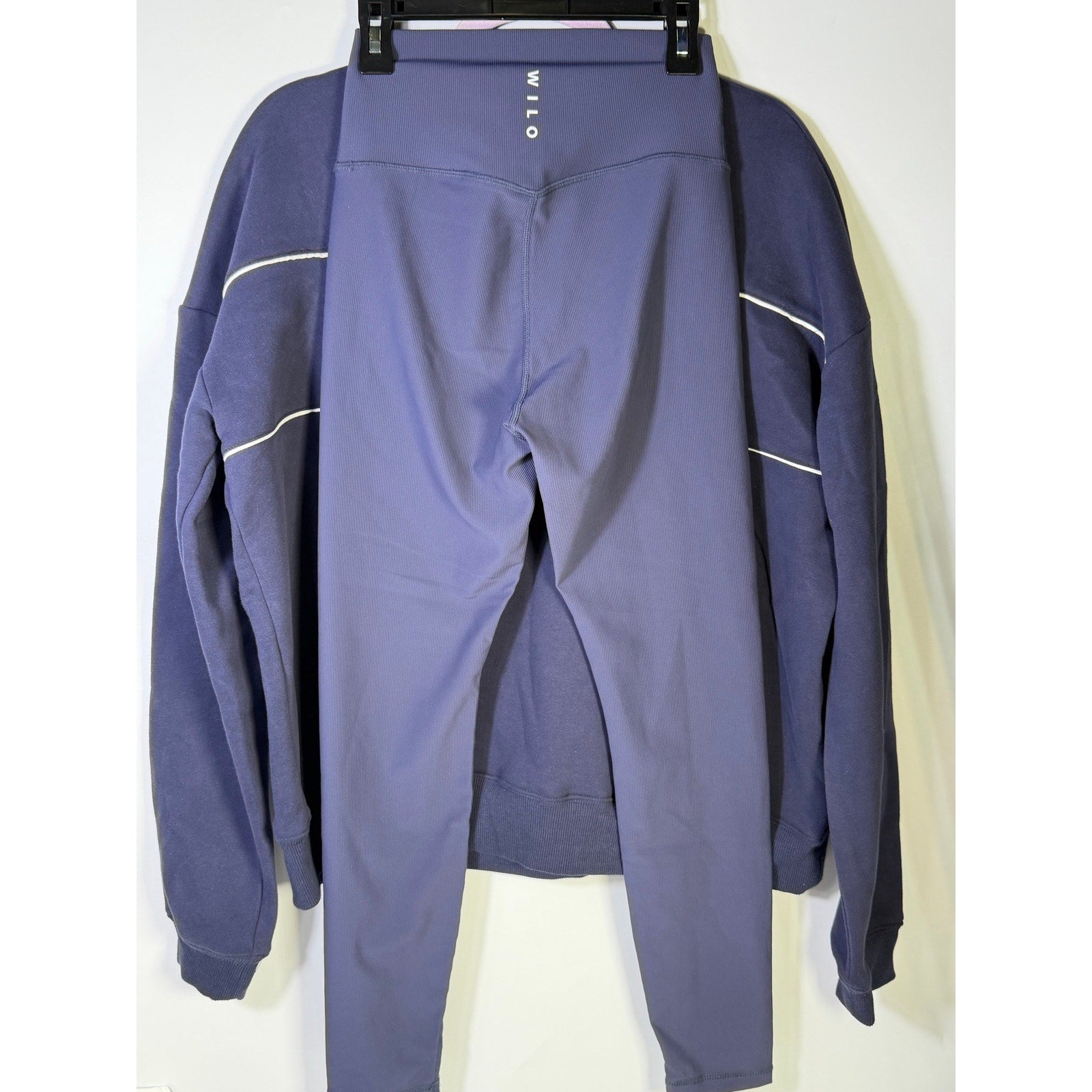 Wilo The Label Women’s 2PC Sweatshirt Leggings Set Navy Size S NWT