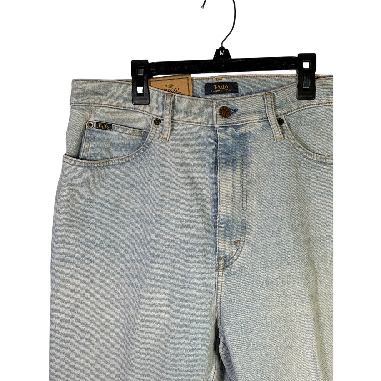 Polo Ralph Lauren The Crop Flare Jeans Women’s Size 31 Light Wash Raw Hem NWT - back view