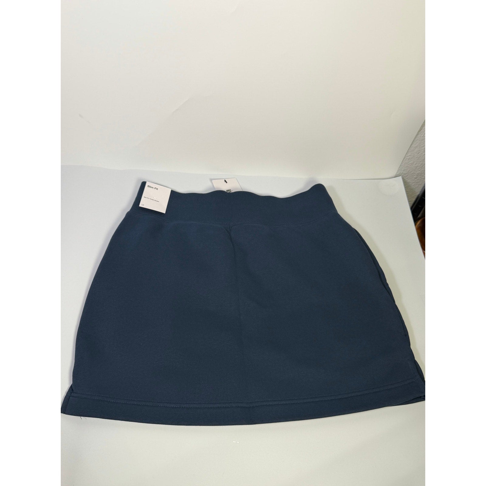 Nike Women’s Fleece Drawstring Mini Skirt Navy Blue Size M NWT