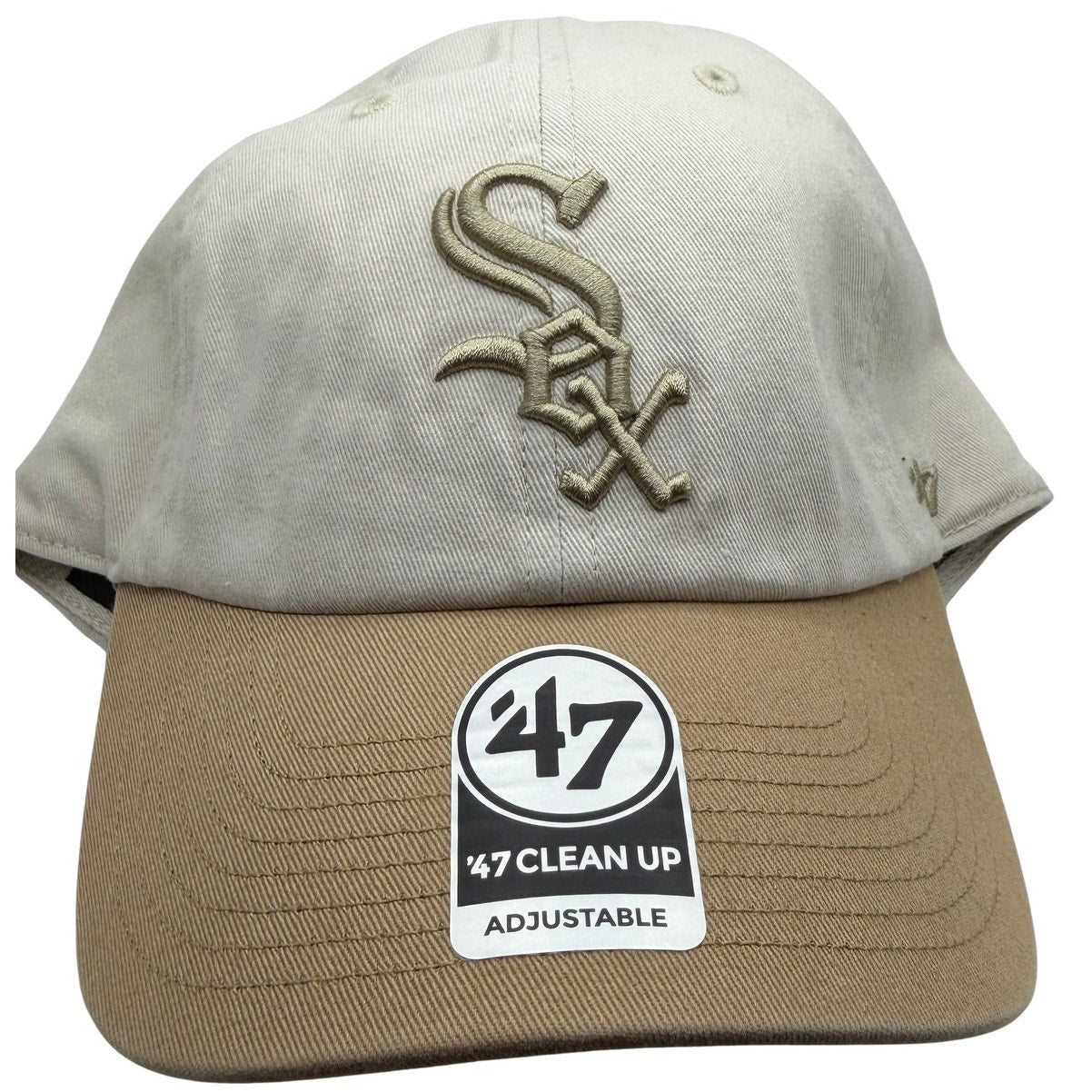 ’47 Chicago White Sox Clean Up Adjustable Hat Bone Tan MLB NWT