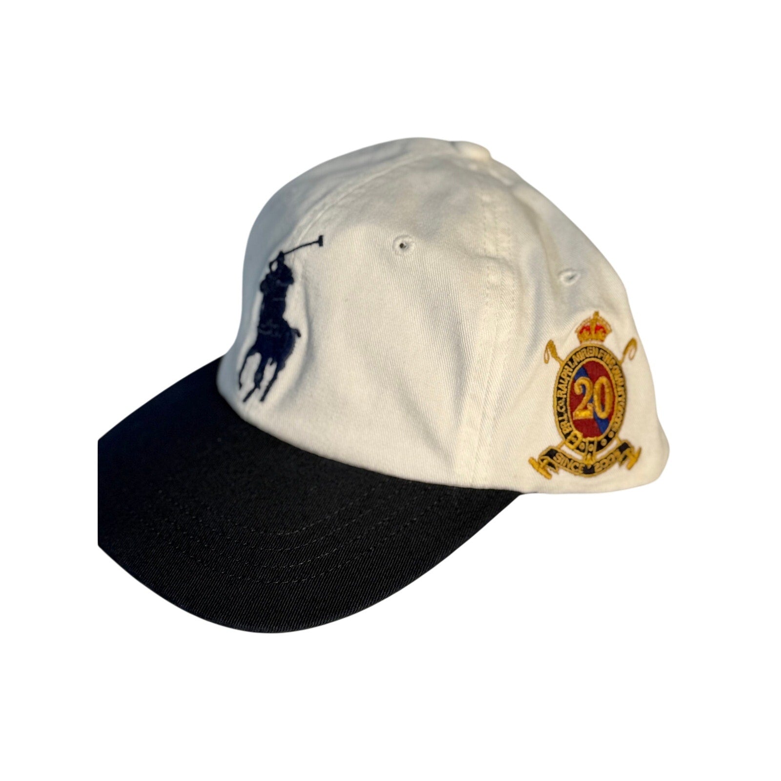 Polo Ralph Lauren 20th Anniversary Big Pony Baseball Cap Hat White Adjustable NWT