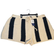 Polo Ralph Lauren Cotton Linen Stripe Knit Shorts Cream Navy Men's XL NWT