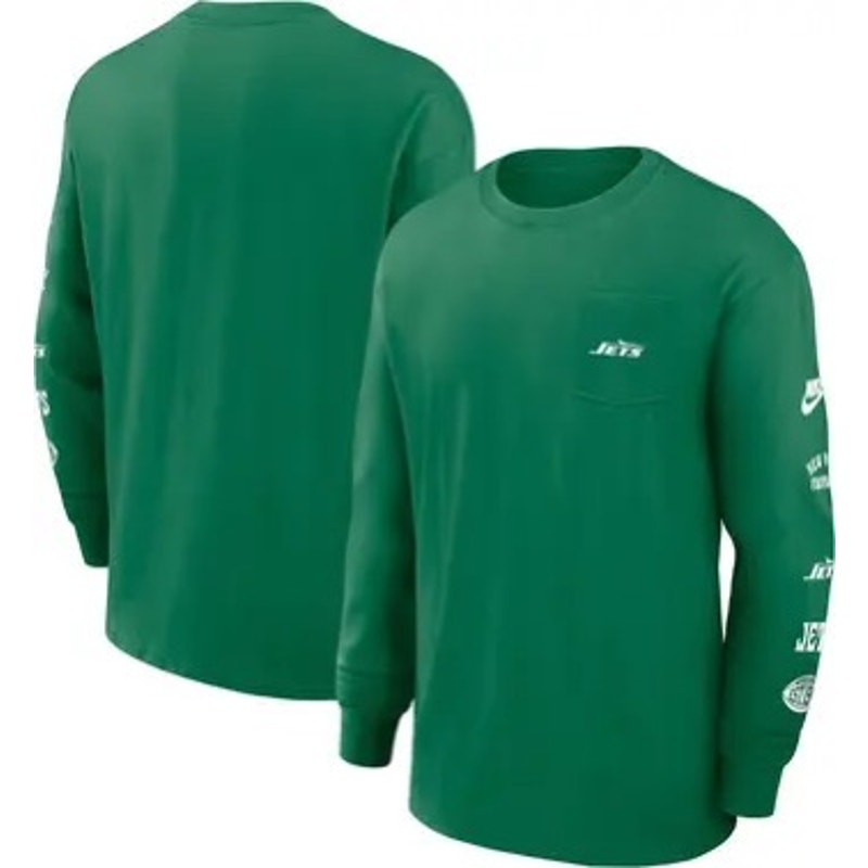 NWT Men’s Nike New York Jets Rewind Heavy Max90 Pocket Long Sleeve T-Shirt – Green