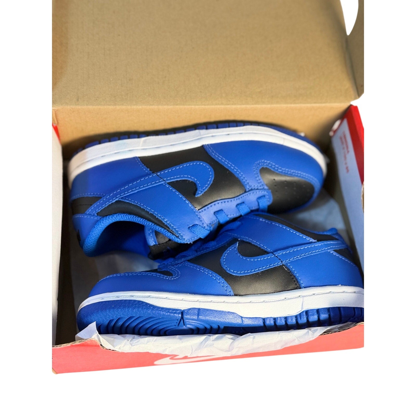 Nike Dunk Low GS Royal Blue Black Sneakers Kids Athletic Shoes