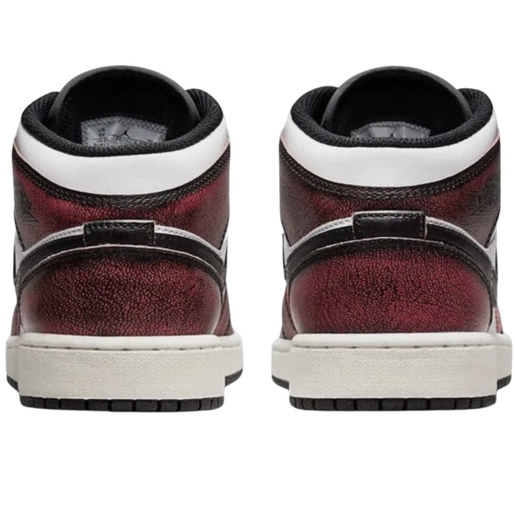 Nike Air Jordan 1 Mid SE Wear-Away Chicago Black White FB0568-006 GS Youth 6.5Y