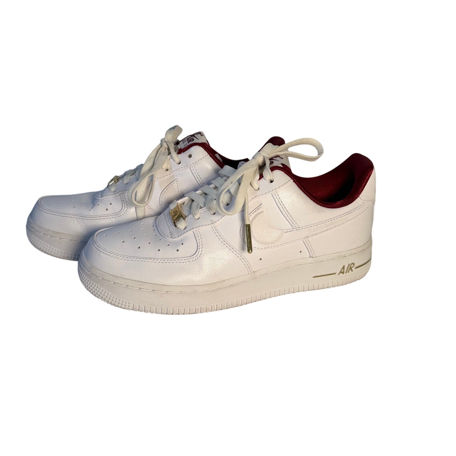 Nike Air Force 1 '07 LV8 White Team Red Men's Sneakers Size 7 New DV7584-100