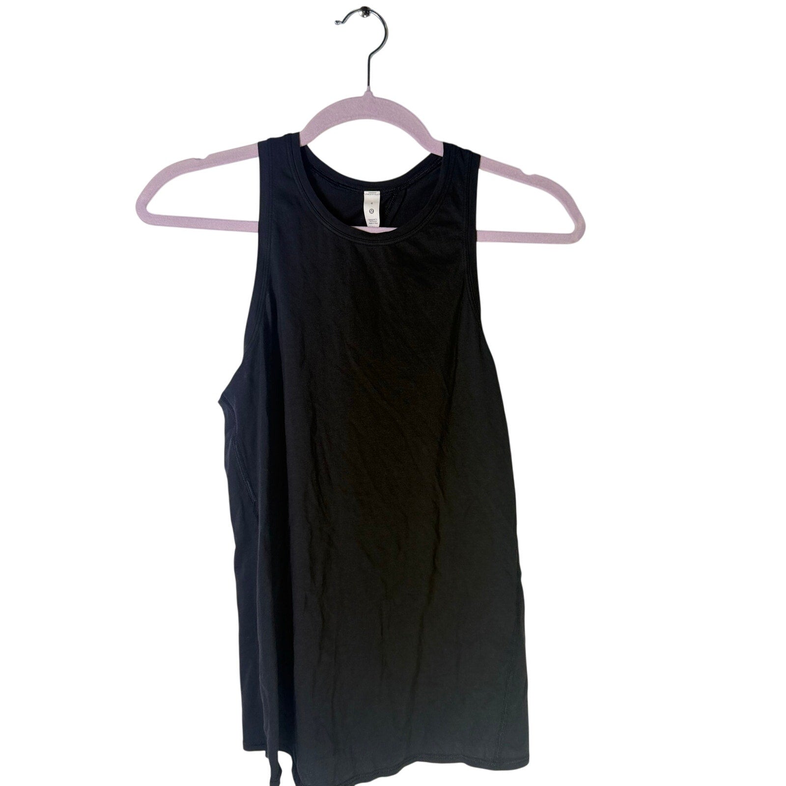 Lululemon Women’s High-Neck Open-Back Athletic Tank Top Black Size 4