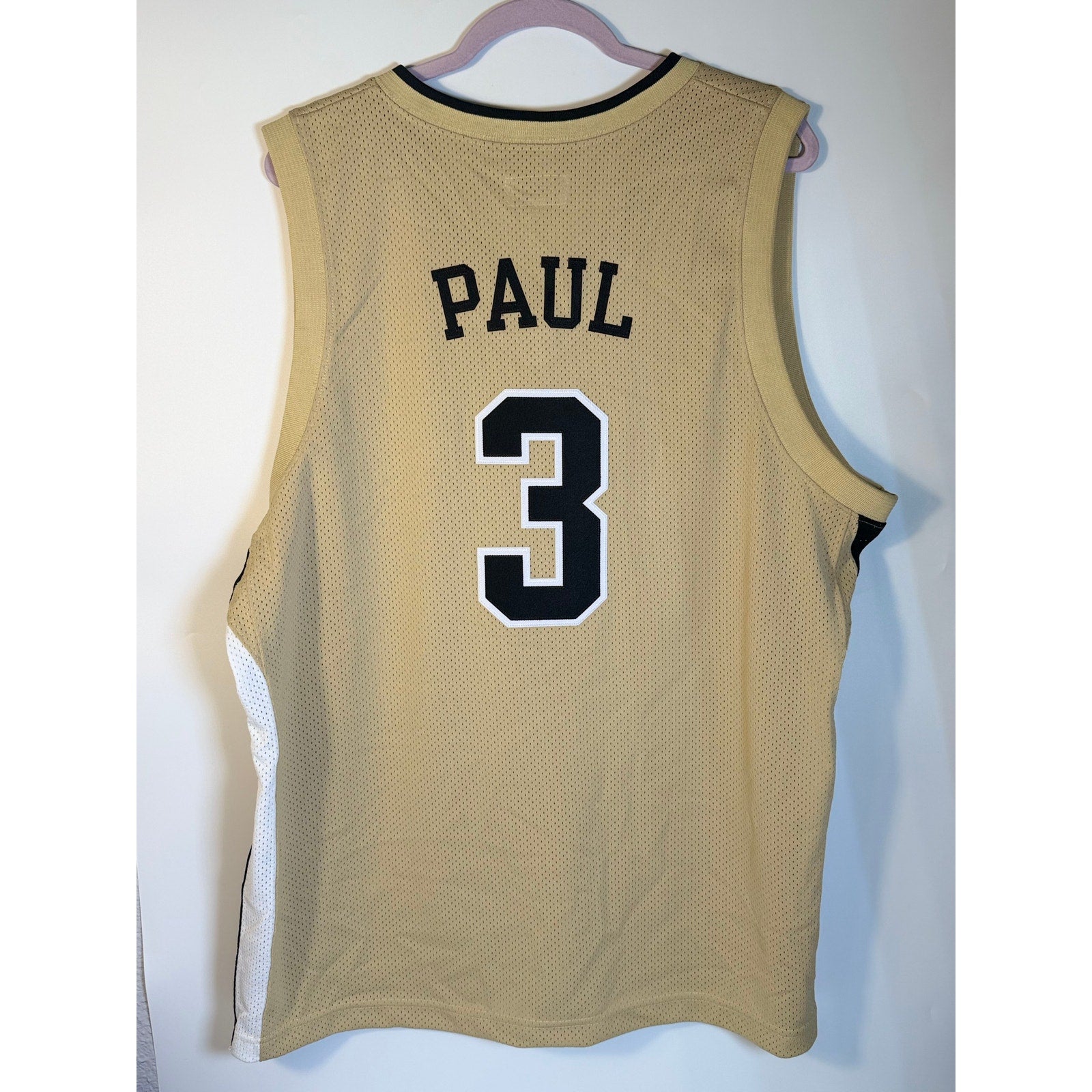 Retro Brand Wake Forest #3 Basketball Jersey Vegas Gold Men's 2XL NWT
