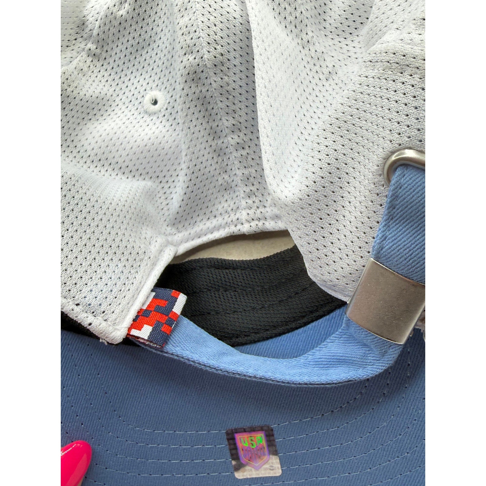 USA Soccer Fan Ink CL-51 Pro Adjustable Trucker Hat Blue White One Size NWOT