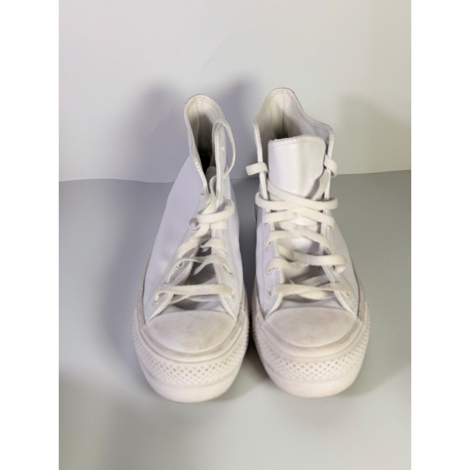 Converse Chuck Taylor All Star Lift Hi White Leather Women's US 8.5 Platform
