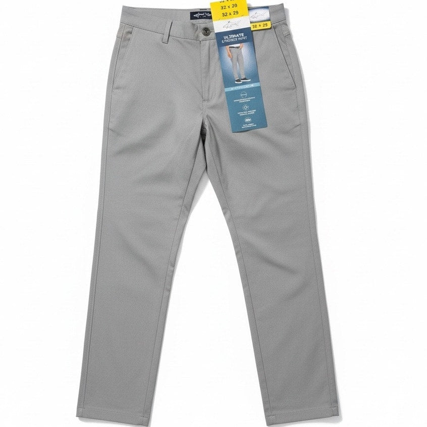 Greg Norman Men’s Luxury Microfiber 5-Pocket Pants GRAY 32x29