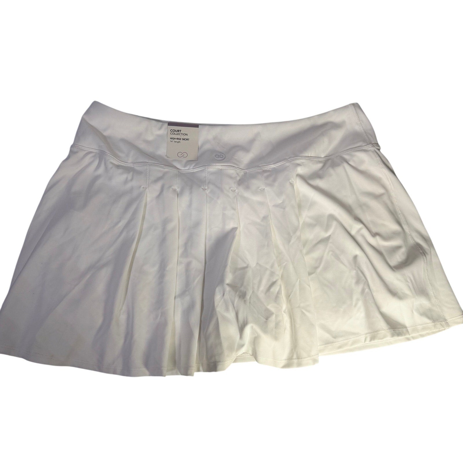 CALIA Women’s Court Collection High-Rise Skort 14” White Size XL