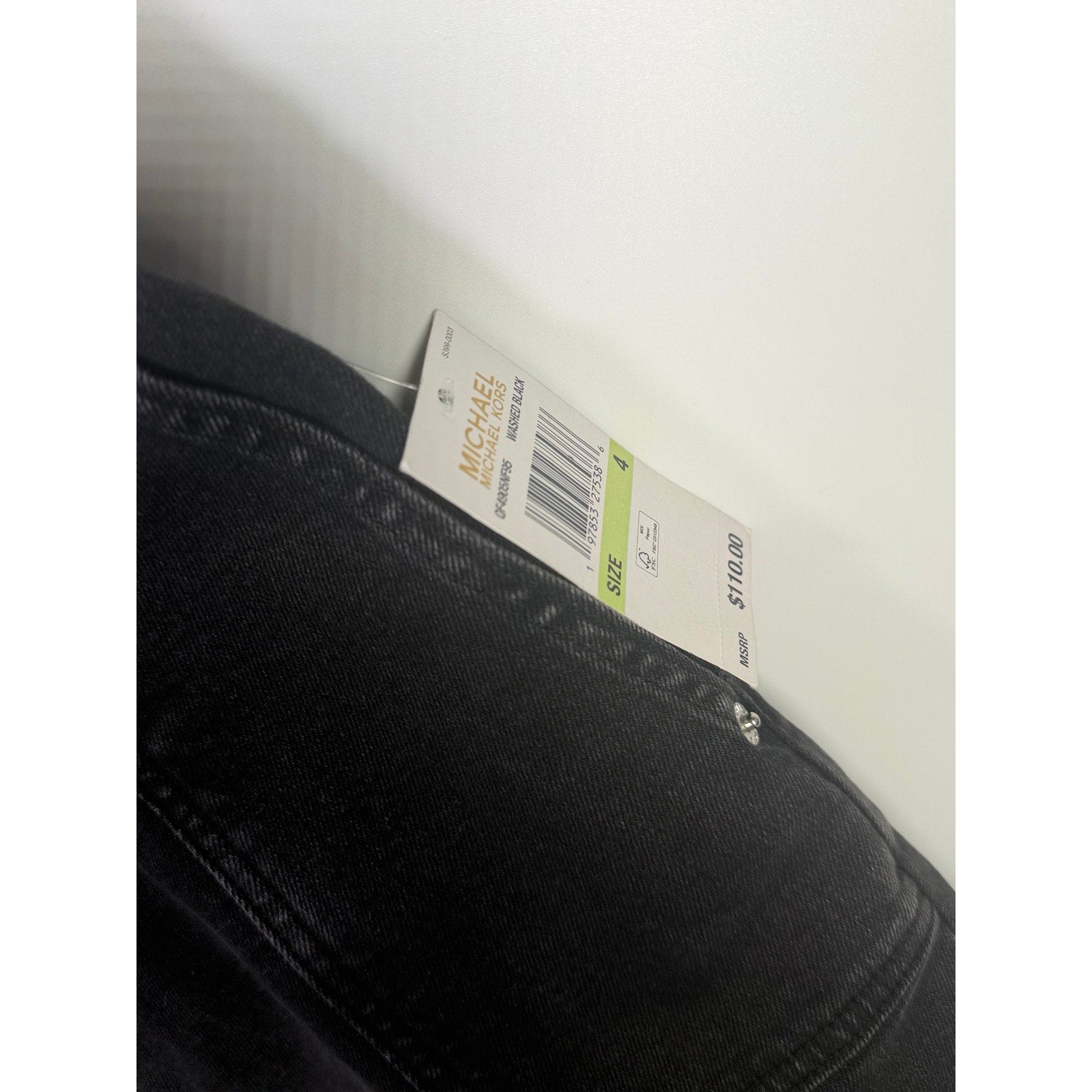 MICHAEL Michael Kors Women’s Selma Cropped Flare Jeans Washed Black Size 4
