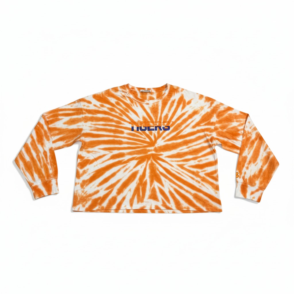 WEAR by Erin Andrews Clemson Tigers Long Sleeve T-Shirt – Women’s 2XL – Orange Tie-Dye