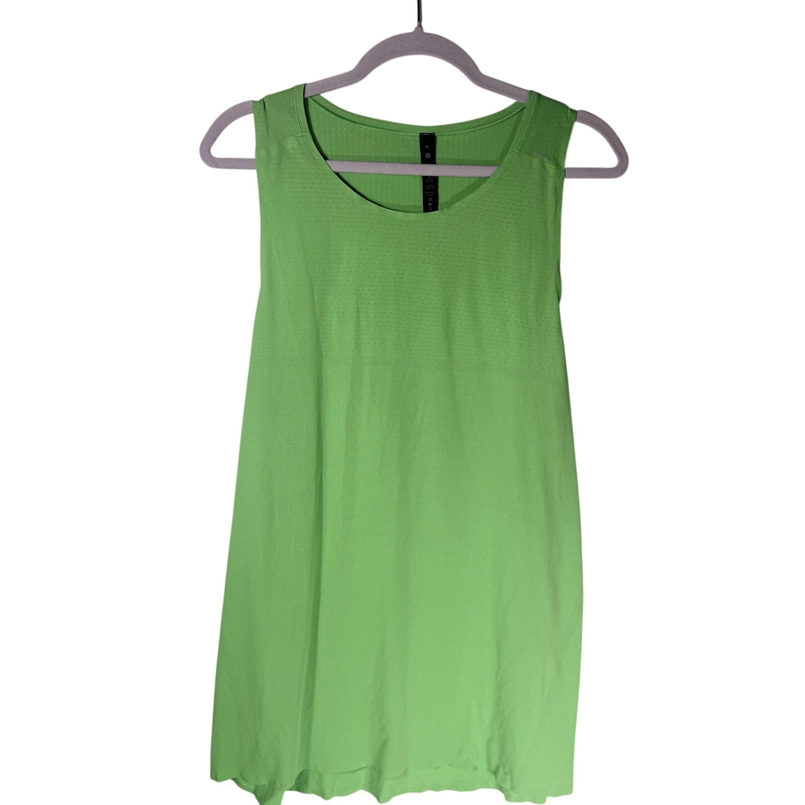 Lululemon Women’s Open-Back Athletic Tank Top Lime Green Size XL