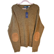 Polo Ralph Lauren Aviator Brown Crewneck Wool Sweater Men's XXL NWT