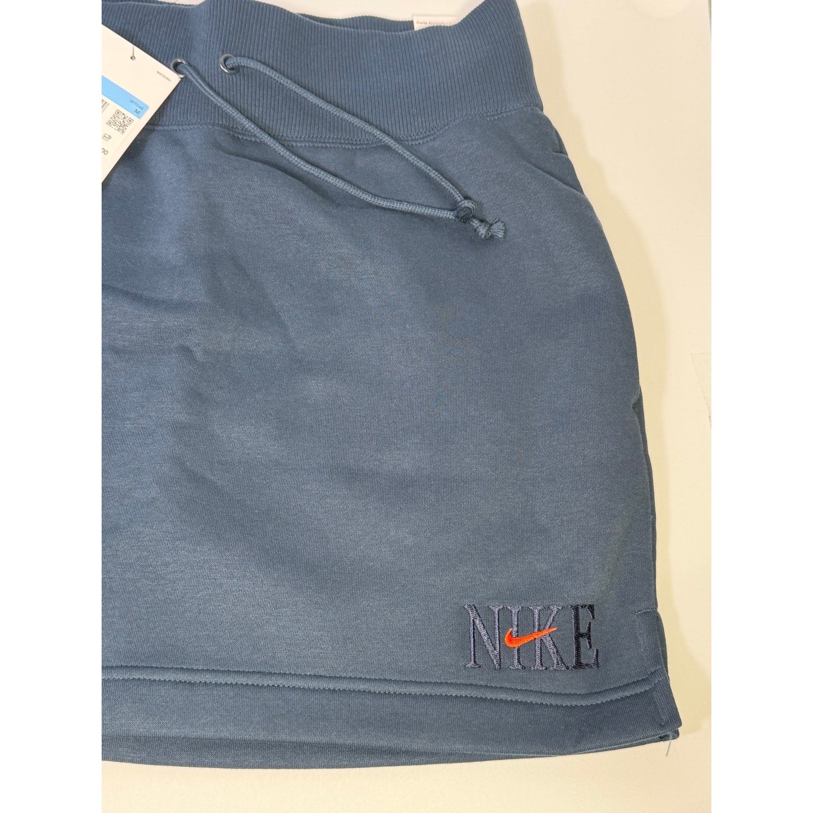 Nike Women’s Fleece Drawstring Mini Skirt Navy Blue Size M NWT