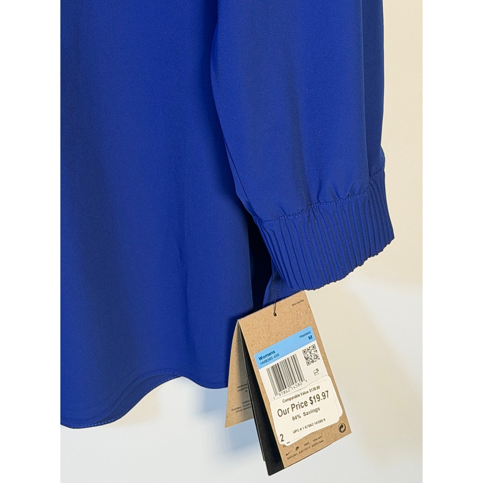 Nike 24.7 Women's Medium Blue Dri-FIT Training Button Front Shirt NWT HM8385-455