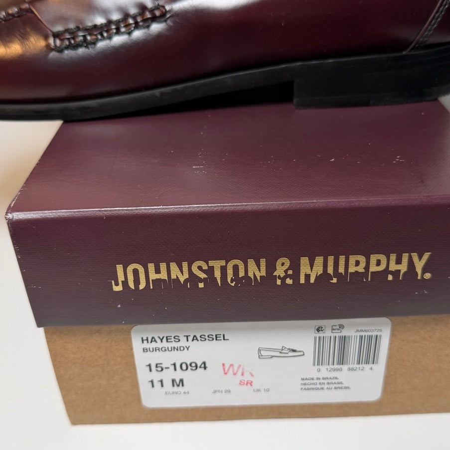 Johnston & Murphy Tassel Loafers – Men’s Size 11 Sheepskin Leather Dress Shoes