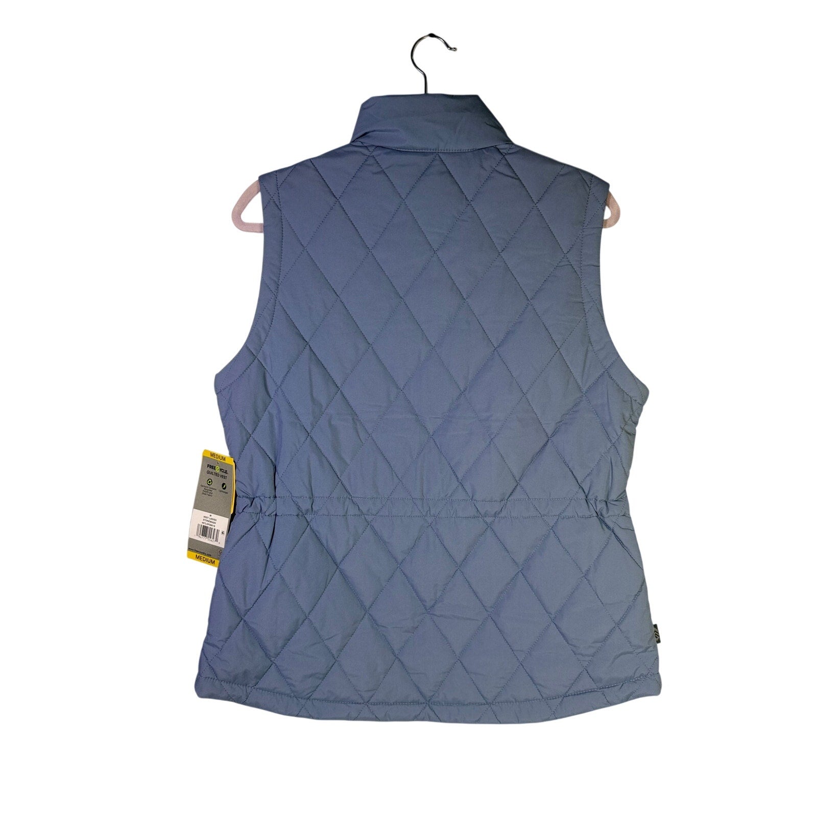 Free Country Women’s FreeCycle Quilted Vest Stonewash Blue Size M NWT