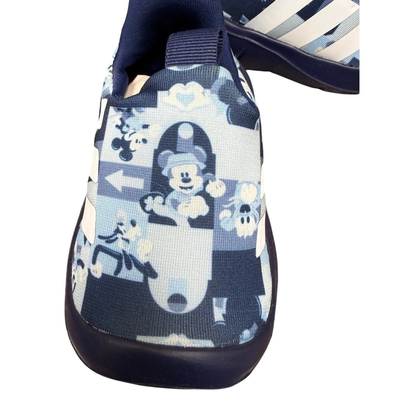 NIB adidas Disney Mickey Mouse Monofit Trainer Kids 4K Slip-On Sneakers