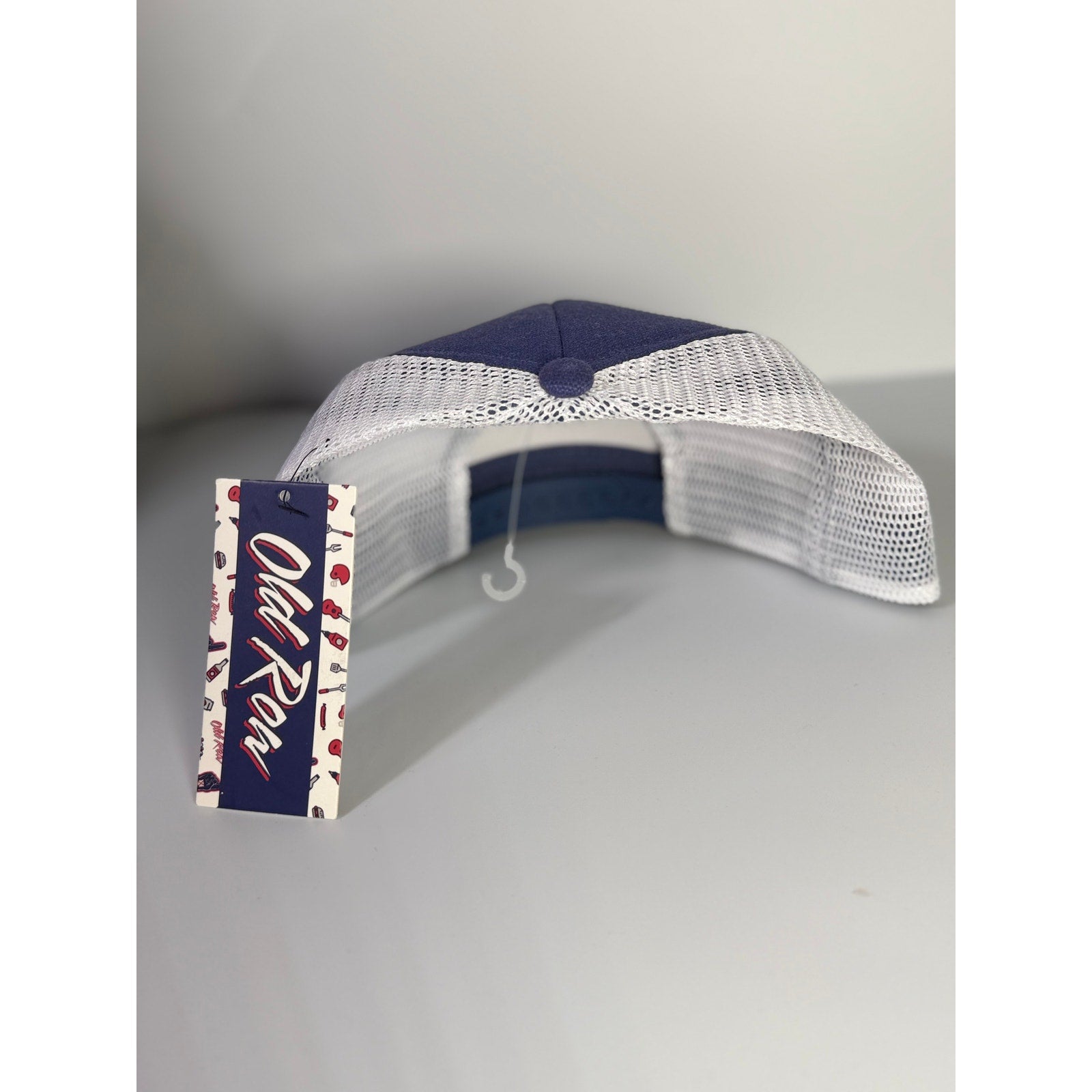 Old Row Trucker Hat Navy White Rope Snapback Mesh Cap Adult One Size NWT