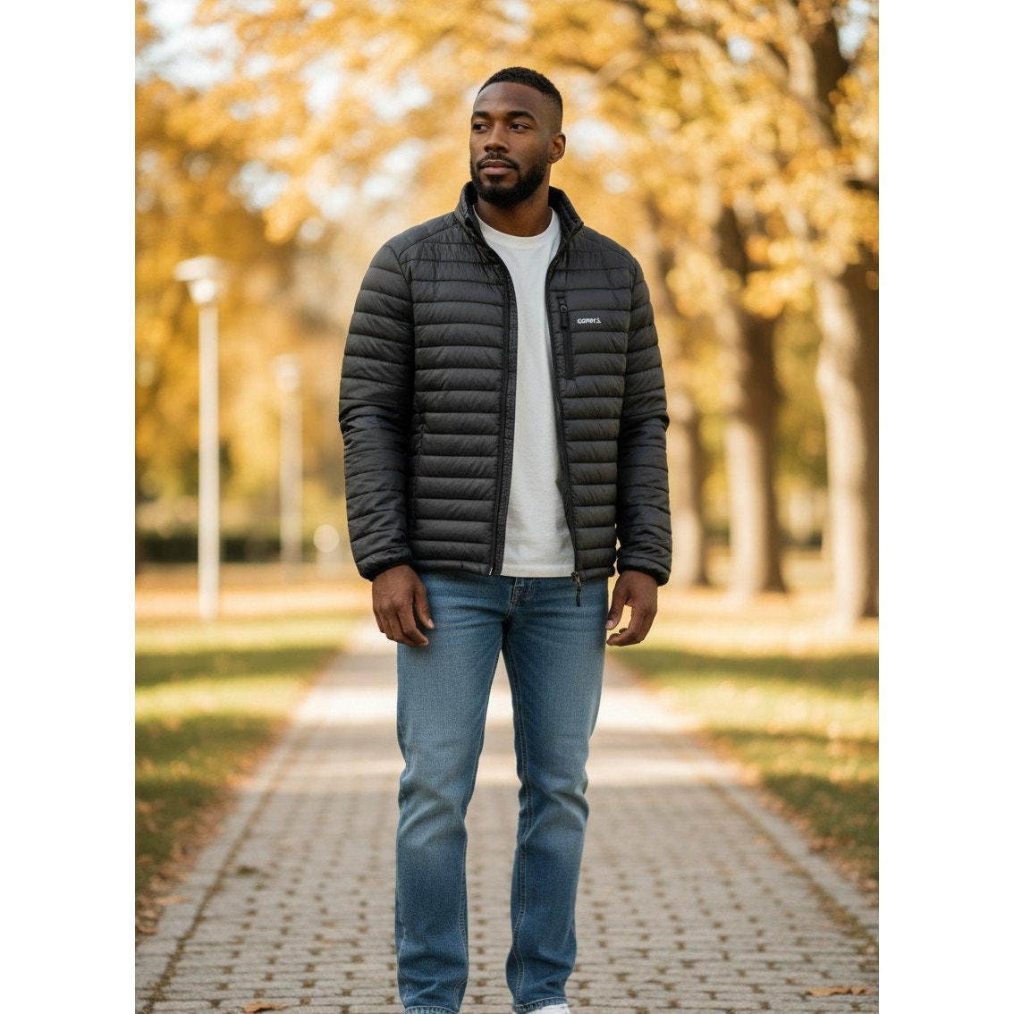 Gerry Men’s XL Lightweight Jacket Black Soft Touch Water Wind Resistant