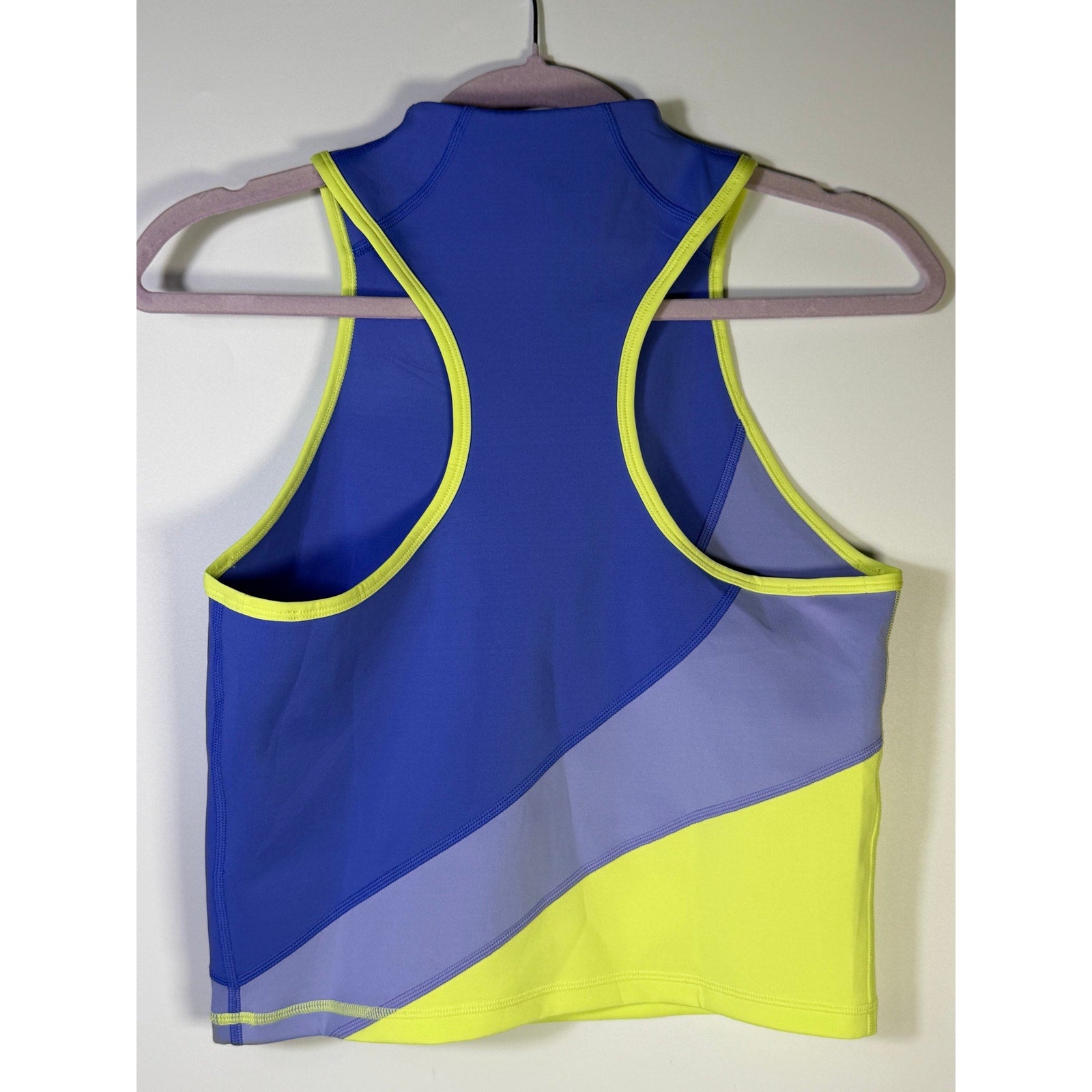 Nike Women’s Sleeveless Quarter-Zip Crop Top Blue Lime Size M NWT