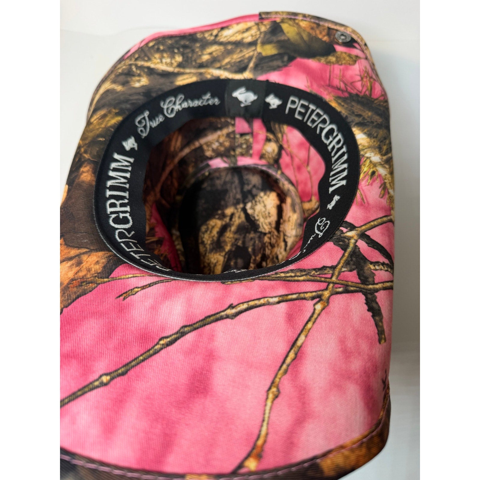 Peter Grimm Mossy Oak Women’s Pink Camo Western Cowboy Hat Snap-Up Brim