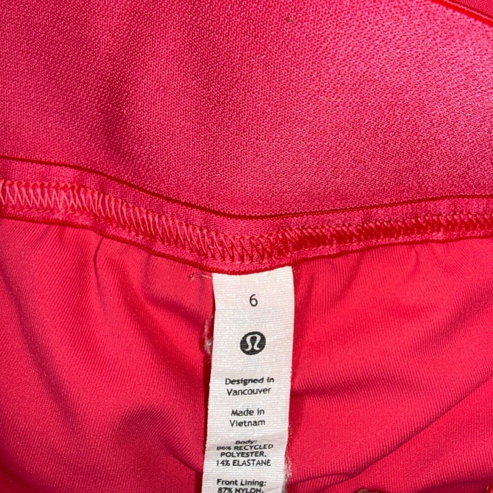 Lululemon Sonic Pink Ruffle Skort – Women’s Size 6 – Great Condition