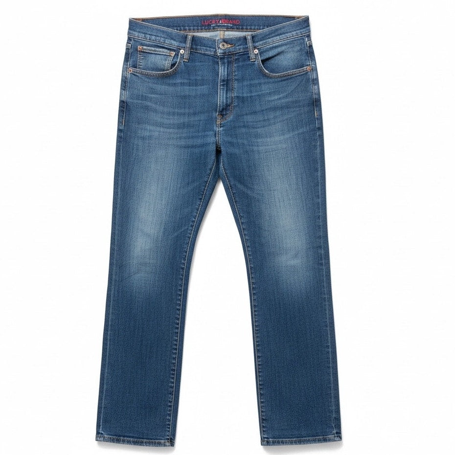 Lucky Brand Men’s Blue Denim Jeans Size 36x32 Medium Wash Straight Leg