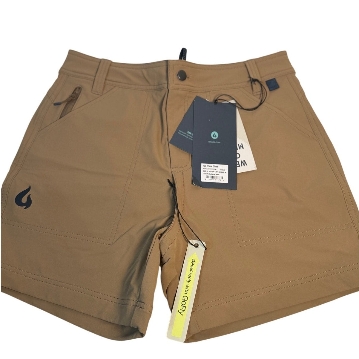 GOHUNT Gear Men's Soft Shell Performance Hiking Shorts Brown Size M NWT