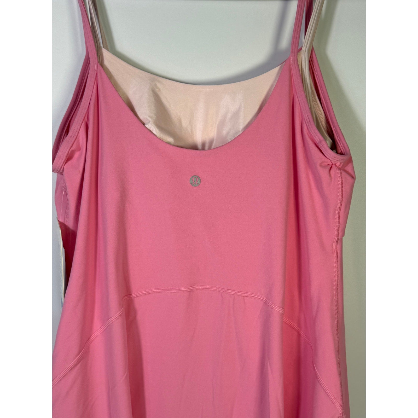 Lululemon Align Layered Dress Pink Women's Size 14 NWT Built-In Bra Nulu