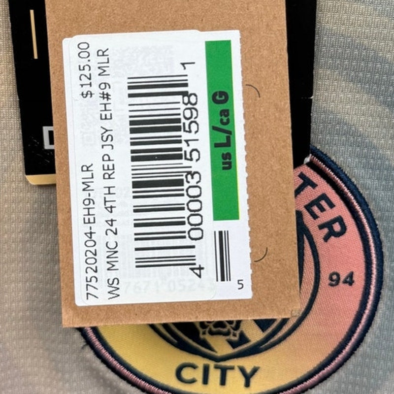 NWT Manchester City x Oasis Puma Fourth Soccer Jersey – Haaland – Size Large