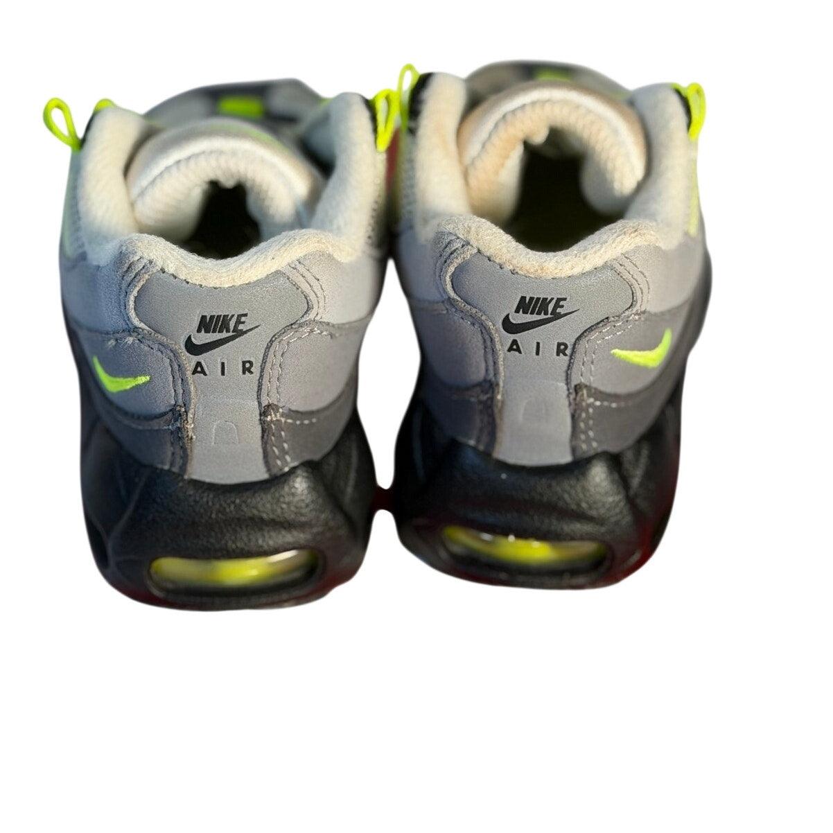 Nike Air Max 95 Toddler Sneakers Gray Volt Black Running Shoes Kids