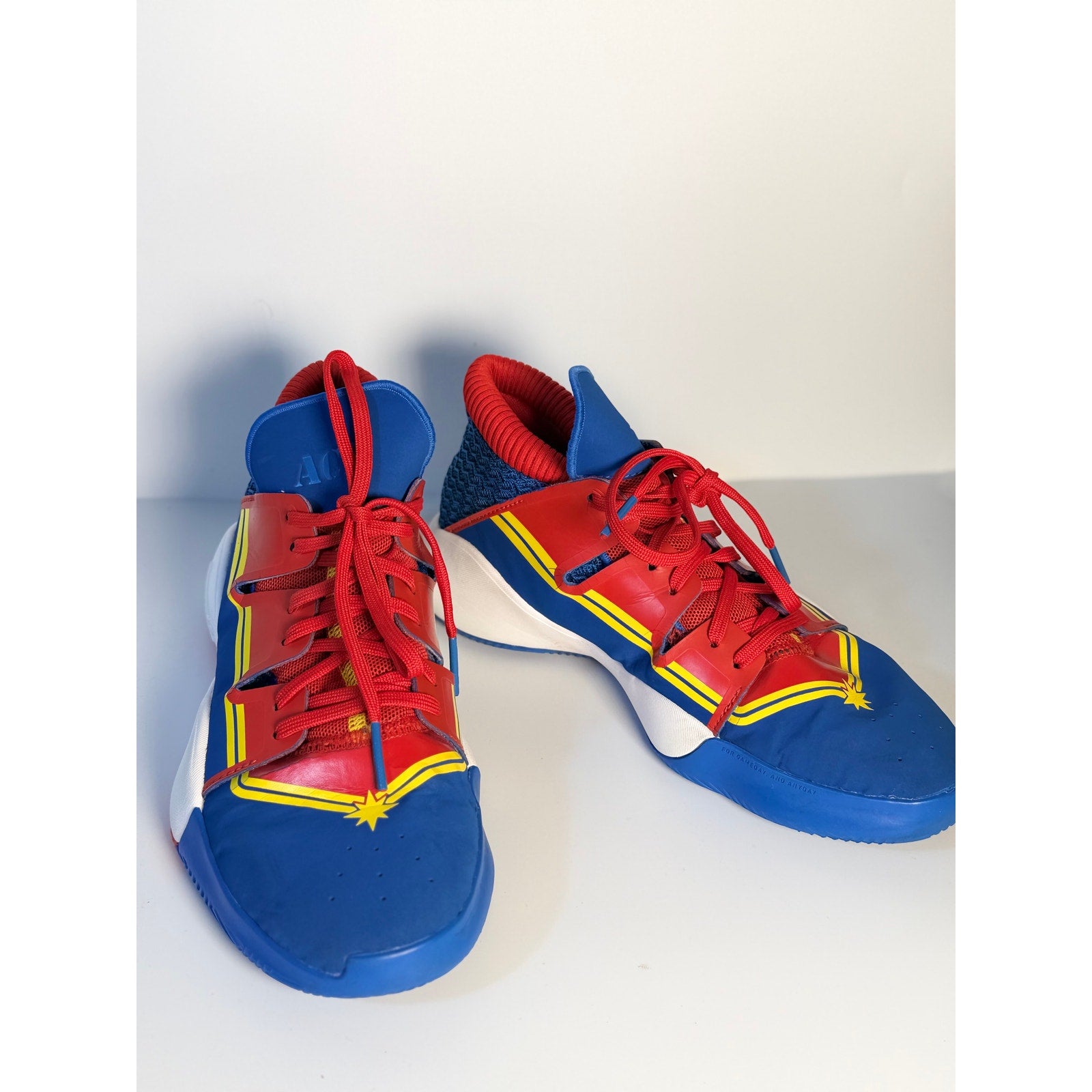 Adidas Exhibit A Captain Marvel Basketball Shoes Blue Red Men's US 7