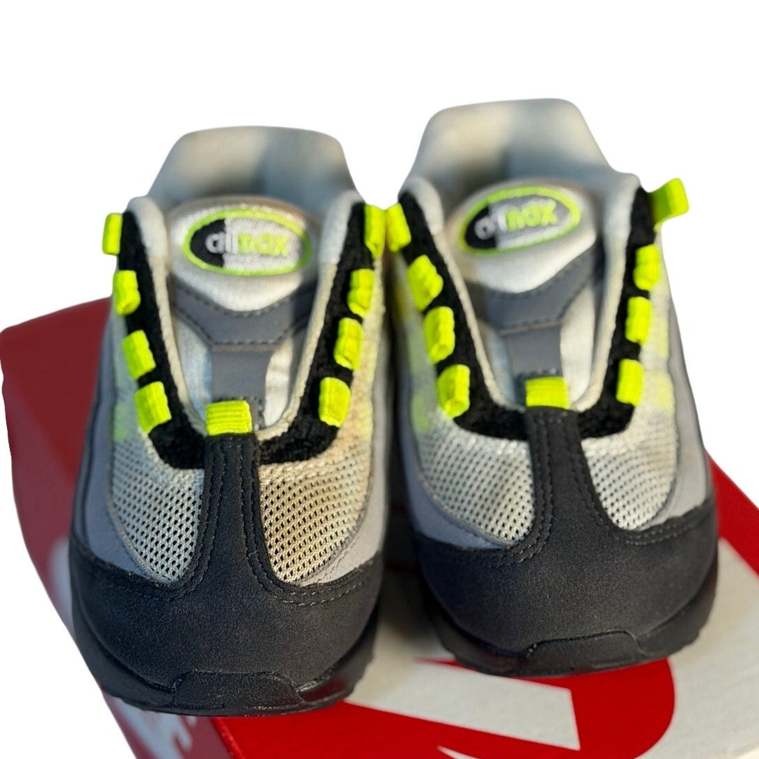 Nike Air Max 95 Toddler Sneakers Gray Volt Black Running Shoes Kids