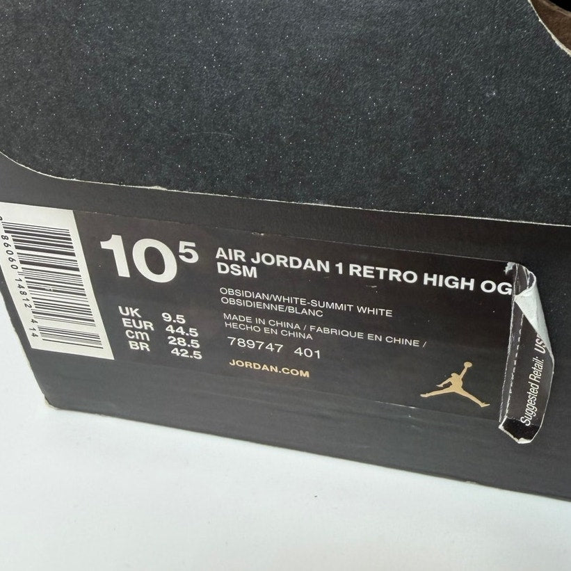 Air Jordan 1 Retro High OG DSM (Dover Street Market) – Men’s Size 10 – 2015 – Obsidian/White